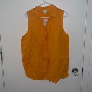 J Crew Factory linen-cotton sleeveless popover tunic NWT